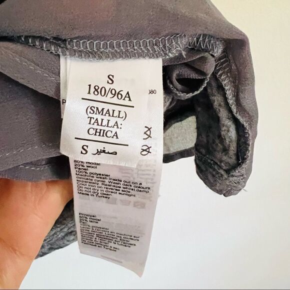 All saints Women's Gray Long Sleeve Side Slit Top Size Small - Picture 7 of 9